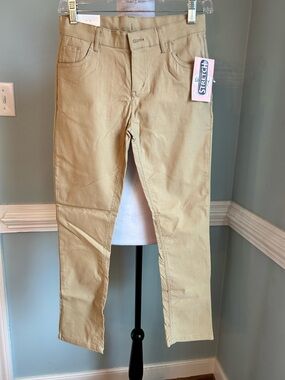 Galaxy By Harvic Girls Khaki Stretch Casual School Uniform Pants